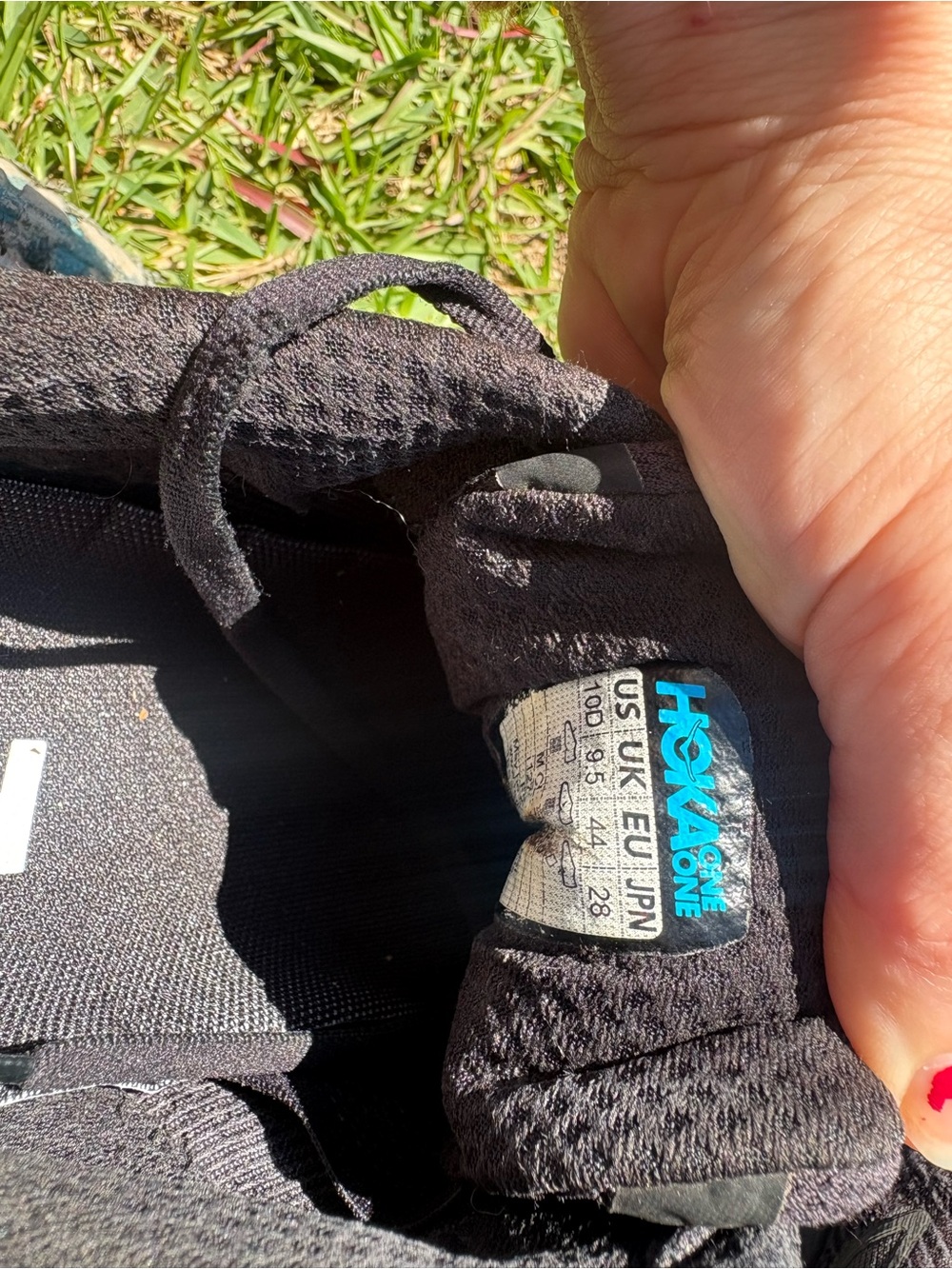 Hoka Black Clifton Running Shoes- new insoles. Sz. 10 Men’s - Picture 6 of 8